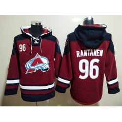 Men Colorado Avalanche Mikko Rantanen 96 Red Stitched NHL Hoodie