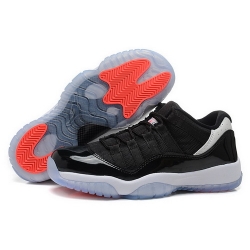 Air Jordan 11 Shoes 2015 Womens Low Black White Orange