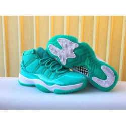 Women Air Jordan 11 Retro 2018 Cyan Shoes