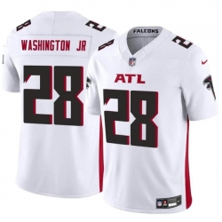 Men Atlanta Falcons 28 Carlos Washington Jr White 2024 F U S E Vapor Untouchable Limited Stitched Football Jersey