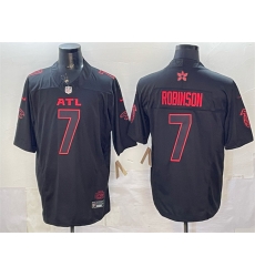 Men Atlanta Falcons 7 Bijan Robinson Black 2025 F U S E Stranger Things Edition Vapor Limited Stitched Football Jersey Men Atlanta Falcons 7 Bijan Robinson Black 2025 F U S E Stranger Things Edition Vapor Limited Stitched Football Jersey
