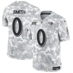 Men Baltimore Ravens 0 Roquan Smith 2024 F U S E Arctic Camo Salute To Service Limited Stitched Football Jersey