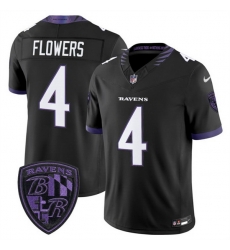 Men Baltimore Ravens 4 Zay Flowers Black 2026 F U S E Alternate Vapor Stitched Limited Football Jersey Men Baltimore Ravens 4 Zay Flowers Black 2026 F U S E Alternate Vapor Stitched Limited Football Jersey
