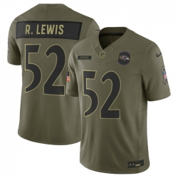 Men Baltimore Ravens 52 Ray Lewis Olive 2025 F U S E  Salute to Service Limited Football Jersey Men Baltimore Ravens 52 Ray Lewis Olive 2025 F U S E  Salute to Service Limited Football Jersey