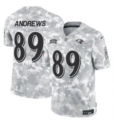 Men Baltimore Ravens 89 Mark Andrews 2024 F U S E Arctic Camo Salute To Service Limited Stitched Football Jersey