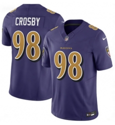 Men Baltimore Ravens 98 Maxx Crosby Purple 2025 F U S E Vapor Stitched Jersey