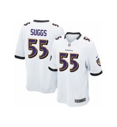 Nike Baltimore Ravens 55 Terrell Suggs White Game NFL Jersey