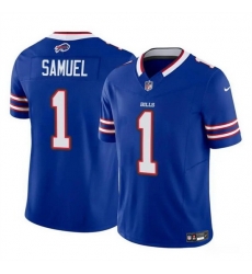 Men Buffalo Bills 1 Curtis Samuel Blue 2023 F U S E  Vapor Untouchable Limited Stitched Football Jersey