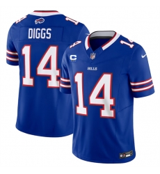 Men Buffalo Bills 14 Stefon Diggs Blue 2023 F U S E  With 3 Star C Patch Vapor Untouchable Limited Stitched Jersey