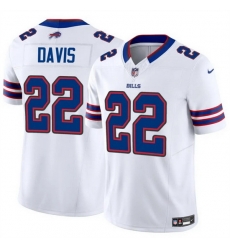 Men Buffalo Bills 22 Ray Davis White 2024 F U S E Vapor Untouchable Limited Stitched Football Jersey