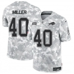 Men Buffalo Bills 40 Von Miller 2024 F U S E Arctic Camo Salute To Service Limited Stitched Football Jersey