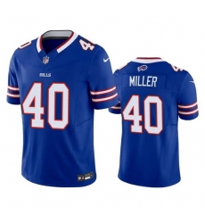 Men Buffalo Bills 40 Von Miller Blue 2023 F.U.S.E. Vapor Untouchable Limited Stitched Jersey