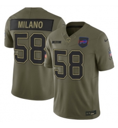 Men Buffalo Bills 58 Matt Milano Olive 2025 F U S E  Salute to Service Limited Stitched Football Jersey Men Buffalo Bills 58 Matt Milano Olive 2025 F U S E  Salute to Service Limited Stitched Football Jersey