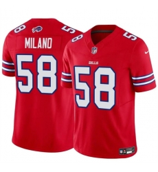 Men Buffalo Bills 58 Matt Milano Red 2024 F U S E Vapor Untouchable Limited Stitched Football Jersey