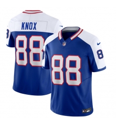 Men Buffalo Bills 88 Dawson Knox Blue White 2023 F U S E  Throwback Vapor Untouchable Limited Stitched Jersey