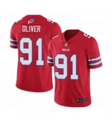 Mens Buffalo Bills 91 Ed Oliver Limited Red Rush Vapor Untouchable Football Jersey