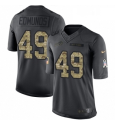 Mens Nike Buffalo Bills 49 Tremaine Edmunds Limited Black 2016 Salute to Service NFL Jersey