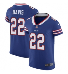 Nike Bills #22 Vontae Davis Royal Blue Team Color Mens Stitched NFL Vapor Untouchable Elite Jersey