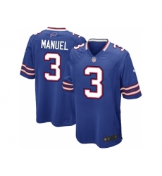 Nike Buffalo Bills 3 EJ Manuel Blue Game NFL Jersey