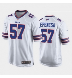 men a.j. epenesa buffalo bills white game jersey 