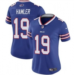 Women Buffalo Bills 19 KJ Hamler Blue Vapor Stitched Football Jersey