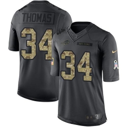 Nike Bills #34 Thurman Thomas Black Youth Stitched NFL Limited 2016 Salute to Service Jersey Nike Bills #34 Thurman Thomas Black Youth Stitched NFL Limited 2016 Salute to Service Jersey
