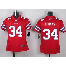 Nike Bills #34 Thurman Thomas Red Youth Stitched NFL Limited Rush Jersey Nike Bills #34 Thurman Thomas Red Youth Stitched NFL Limited Rush Jersey