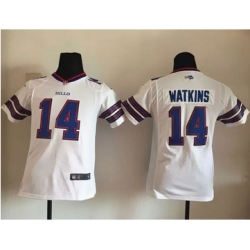 Youth Nike Bills #14 Sammy Watkins White Stitched NFL New Elite Jersey Youth Nike Bills #14 Sammy Watkins White Stitched NFL New Elite Jersey