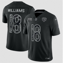 Men Chicago Bears  18 Caleb Williams Black F U S E  2026 Salute to Service Limited Stitched Football Jersey