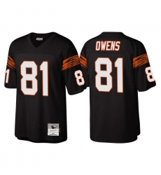 Men Cincinnati Bengals 81 Terrell Owens Black Throwback Legacy Stitched Jerse