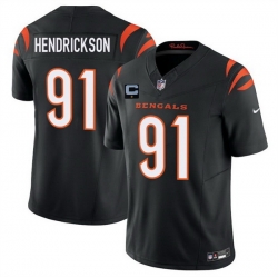 Men Cincinnati Bengals 91 Trey Hendrickson Black 2025 F U S E  With 1 Star C Patch Vapor Untouchable Limited Stitched Football Jersey Men Cincinnati Bengals 91 Trey Hendrickson Black 2025 F U S E  With 1 Star C Patch Vapor Untouchable Limited Stitched Football Jersey