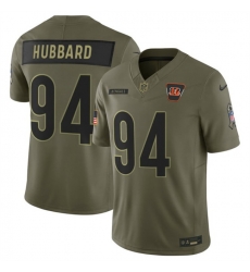 Men Cincinnati Bengals 94 Sam Hubbard Olive 2025 F U S E  Salute to Service Limited Stitched Football Jersey Men Cincinnati Bengals 94 Sam Hubbard Olive 2025 F U S E  Salute to Service Limited Stitched Football Jersey
