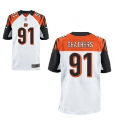 Men Nike Cincinnati Bengals #91 Robert Geathers White Untouchable Vapor Limited jersey