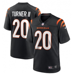 Men Nike DJ Turner #20 Black Cincinnati Bengals Team F U S E Stitched NFL Jersey