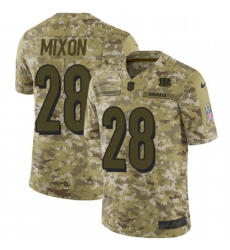 Mens Nike Cincinnati Bengals 28 Joe Mixon Limited Camo 2018 Salute to Service NFL Jersey