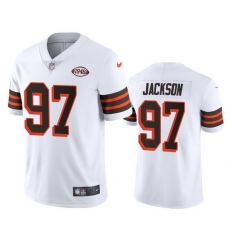 Cleveland Browns 97 Malik Jackson Nike 1946 Collection Alternate Vapor Limited NFL Jersey  White