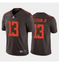 Men Cleveland Browns 13 Odell Beckham Jr 2020 Alternate Vapor Limited Rush Jersey Brown