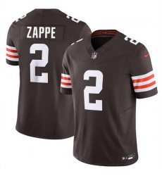 Men Cleveland Browns 2 Bailey Zappe Brown 2024 F U S E  Vapor Limited Stitched Football Jersey