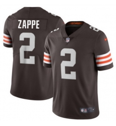 Men Cleveland Browns 2 Bailey Zappe Brown Vapor Limited Stitched Football Jersey