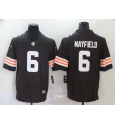 Men Nike Cleveland Browns 6 Baker Mayfield Brown Vapor Limited Jersey