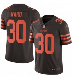 Mens Nike Cleveland Browns 30 Denzel Ward Limited Brown Rush Vapor Untouchable NFL Jersey