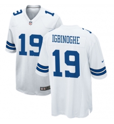 Men Dallas Cowboys 19 Noah Igbinoghene White Stitched Football Game Jersey