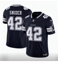 Men Dallas Cowboys 42 Snider Navy 2026 F U S E Vapor Untouchable Limited Stitched Football Jersey Men Dallas Cowboys 42 Snider Navy 2026 F U S E Vapor Untouchable Limited Stitched Football Jersey