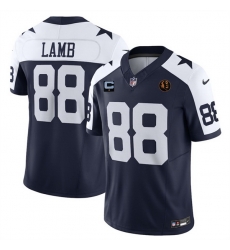 Men Dallas Cowboys 88 CeeDee Lamb Navy 2025 F U S E With John Madden Patch And 1 Star C Patch Thanksgiving Vapor Limited Stitched Football Jersey Men Dallas Cowboys 88 CeeDee Lamb Navy 2025 F U S E With John Madden Patch And 1 Star C Patch Thanksgiving Vapor Limited Stitched Football Jersey