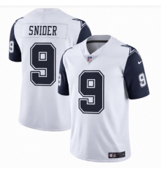 Men Dallas Cowboys 9 SNIDER White 2023 F U S E Vapor Untouchable Limited Stitched Football Jersey