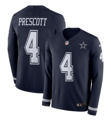 Men Nike Dallas Cowboys long sleeve blue Dak Prescott