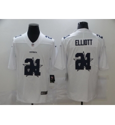 Nike Cowboys 21 Ezekiel Elliott White Shadow Logo Limited Jersey