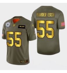 Nike Cowboys 55 Leighton Vander Esch 2019 Olive Gold Salute To Service 100th Season Limited Jersey