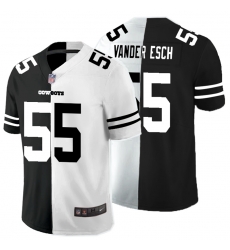 Nike Cowboys 55 Leighton Vander Esch Black And White Split Vapor Untouchable Limited Jersey