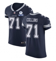 Nike Cowboys 71 La 27el Collins Navy Blue Team Color Men Stitched With Established In 1960 Patch NFL Vapor Untouchable Elite Jersey